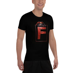 'Rated F' (Ruby) Men's Athletic T-shirt