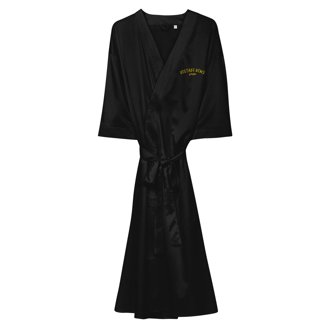 ‘Voltage News Crew’ Satin robe