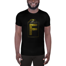 Load image into Gallery viewer, &#39;Rated F&#39; (Gold) Men&#39;s Athletic T-shirt