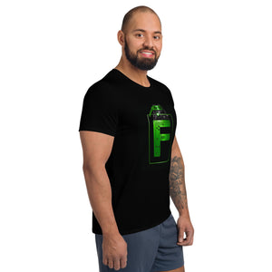 'Rated F' (Emerald) Men's Athletic T-shirt