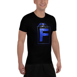 'Rated F' (Cobalt) Men's Athletic T-shirt