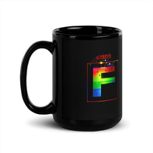 Load image into Gallery viewer, &#39;Rated F (PRIDE)&#39; Black Glossy Mug