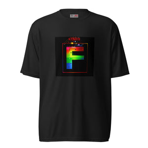 'Rated F (PRIDE)' Unisex performance crew neck t-shirt