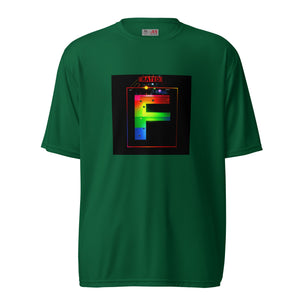 'Rated F (PRIDE)' Unisex performance crew neck t-shirt