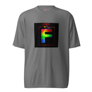 'Rated F (PRIDE)' Unisex performance crew neck t-shirt