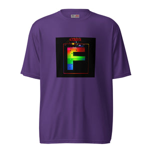 'Rated F (PRIDE)' Unisex performance crew neck t-shirt