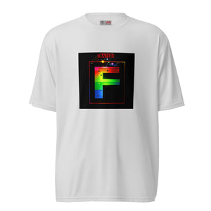 'Rated F (PRIDE)' Unisex performance crew neck t-shirt