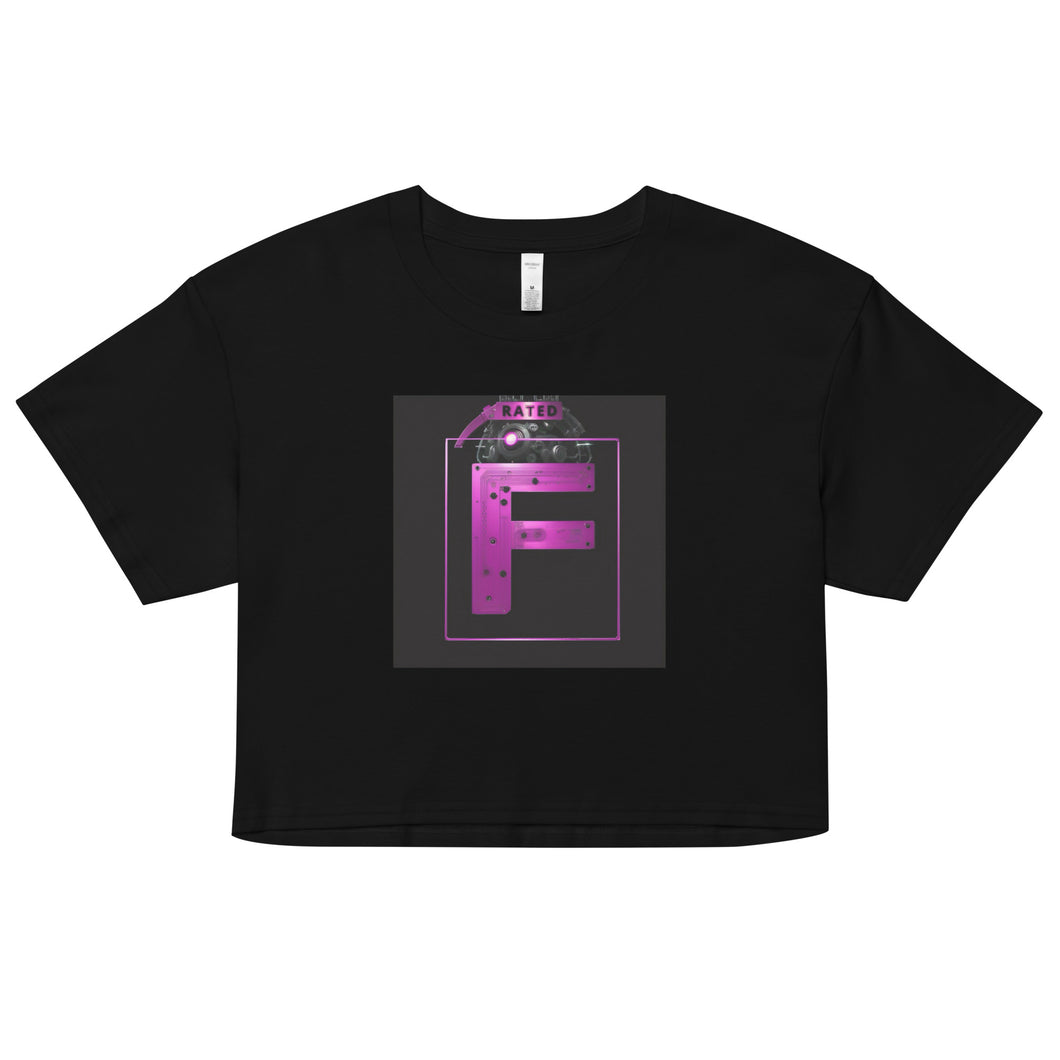 'Rated F' (Magenta) Women’s crop top